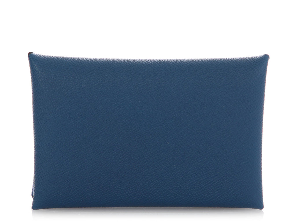 Hermès Deep Blue Epsom Calvi Card Holder