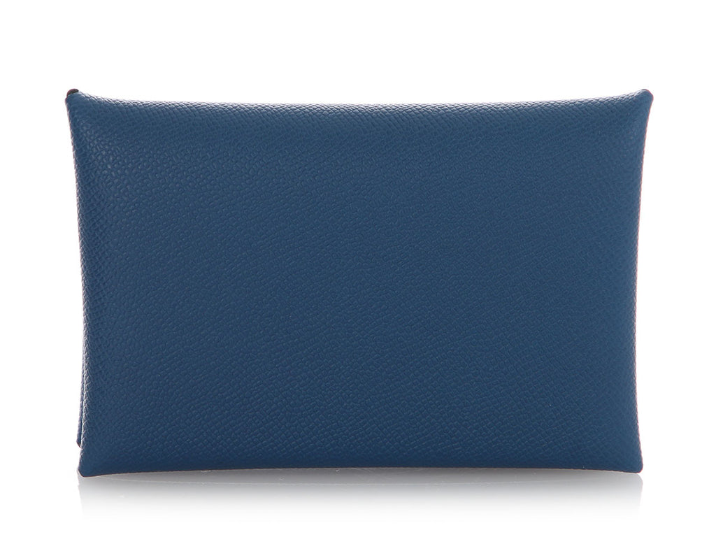 Hermès Deep Blue Epsom Calvi Card Holder