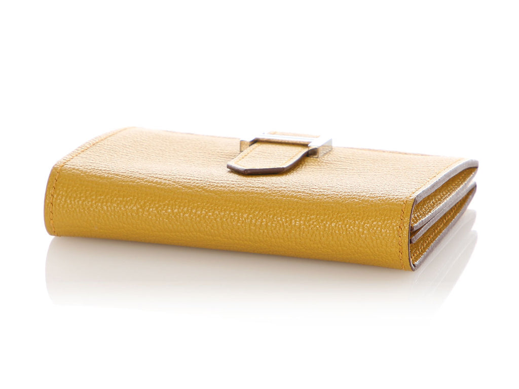 Hermès Jaune Ambre Chèvre Béarn Card Holder