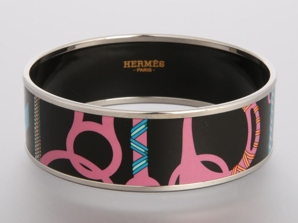 Hermès Wide Enamel Panoplie Equestre Bangle