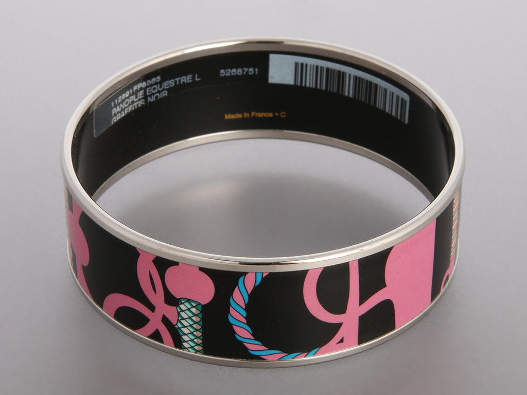 Hermès Wide Enamel Panoplie Equestre Bangle