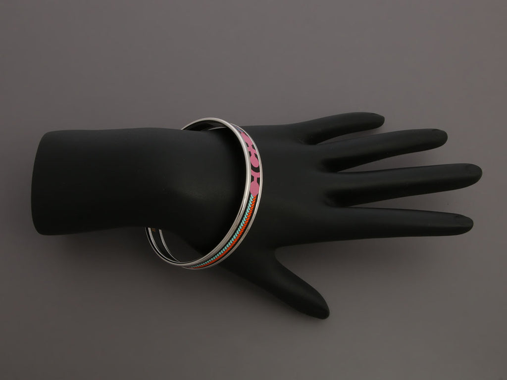 Hermès Narrow Enamel Panoplie Equestre Bangle