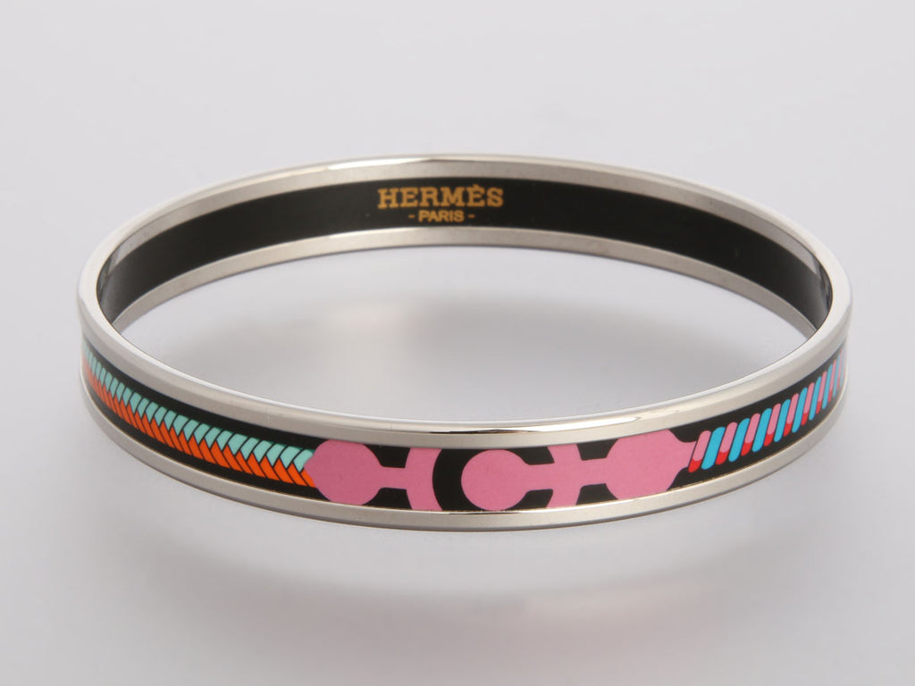 Hermès Narrow Enamel Panoplie Equestre Bangle