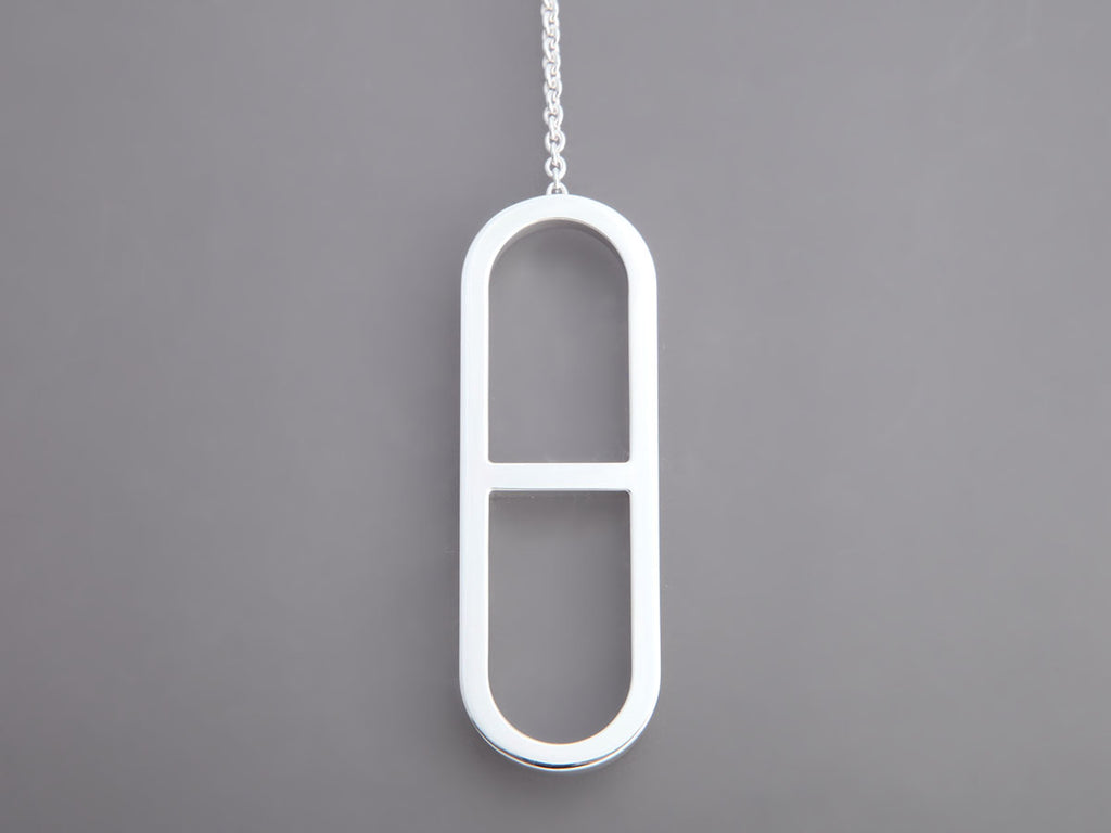 Hermès Sterling Silver Ever Chaine d’Ancre Lariat Necklace