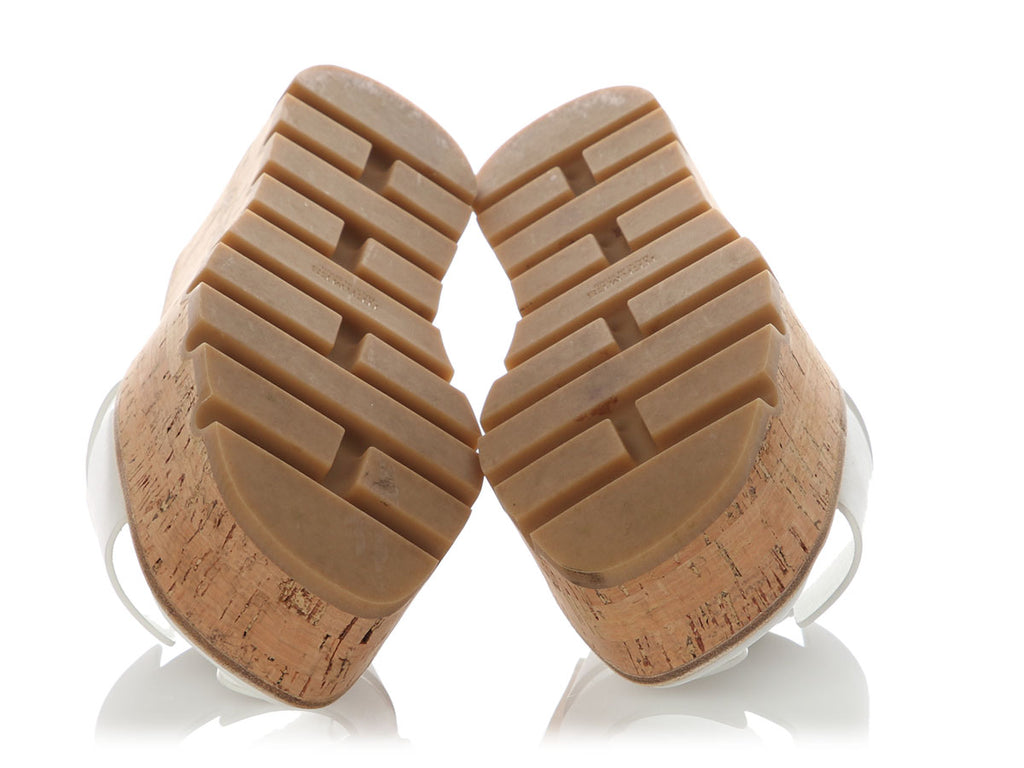 Hermès White Eze 30 Sandals