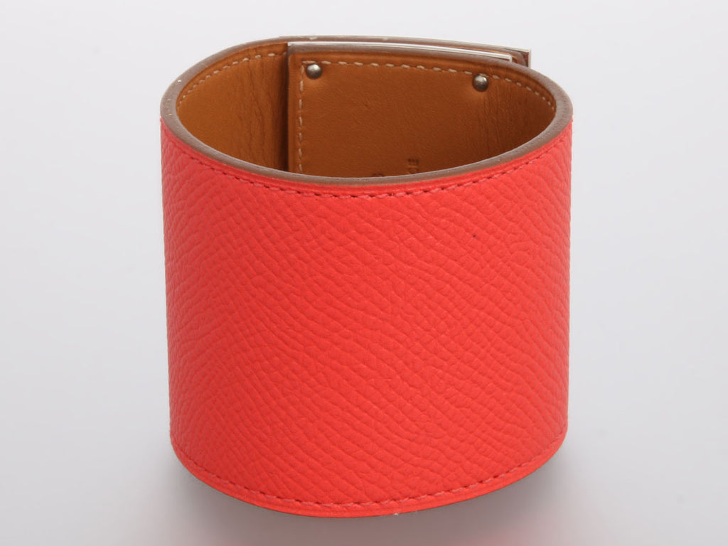 Hermès Rose Texas Epsom Kelly Dog Extreme Bracelet