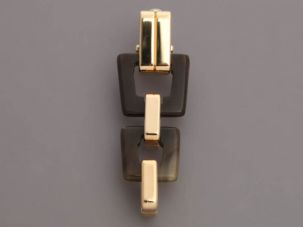 Hermès Horn Etrivière Earrings
