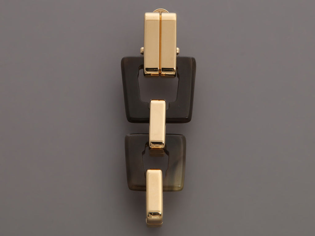 Hermès Horn Etrivière Earrings