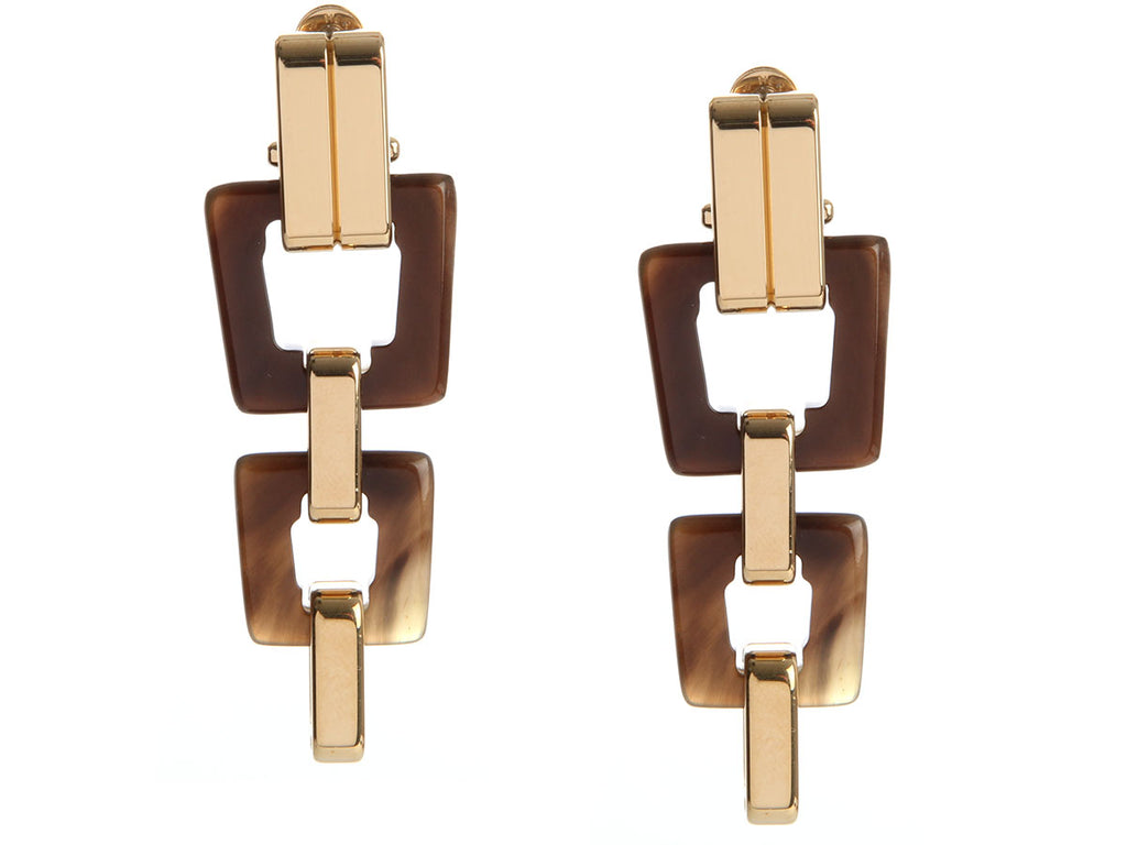 Hermès Horn Etrivière Earrings