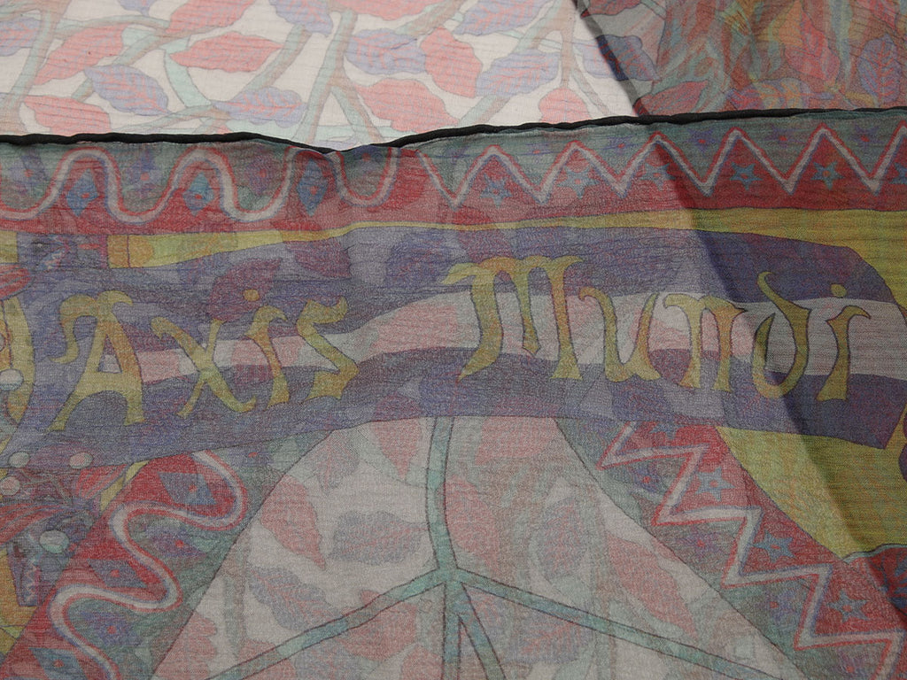 Hermès Axis Mundi Mousseline Shawl 140cm