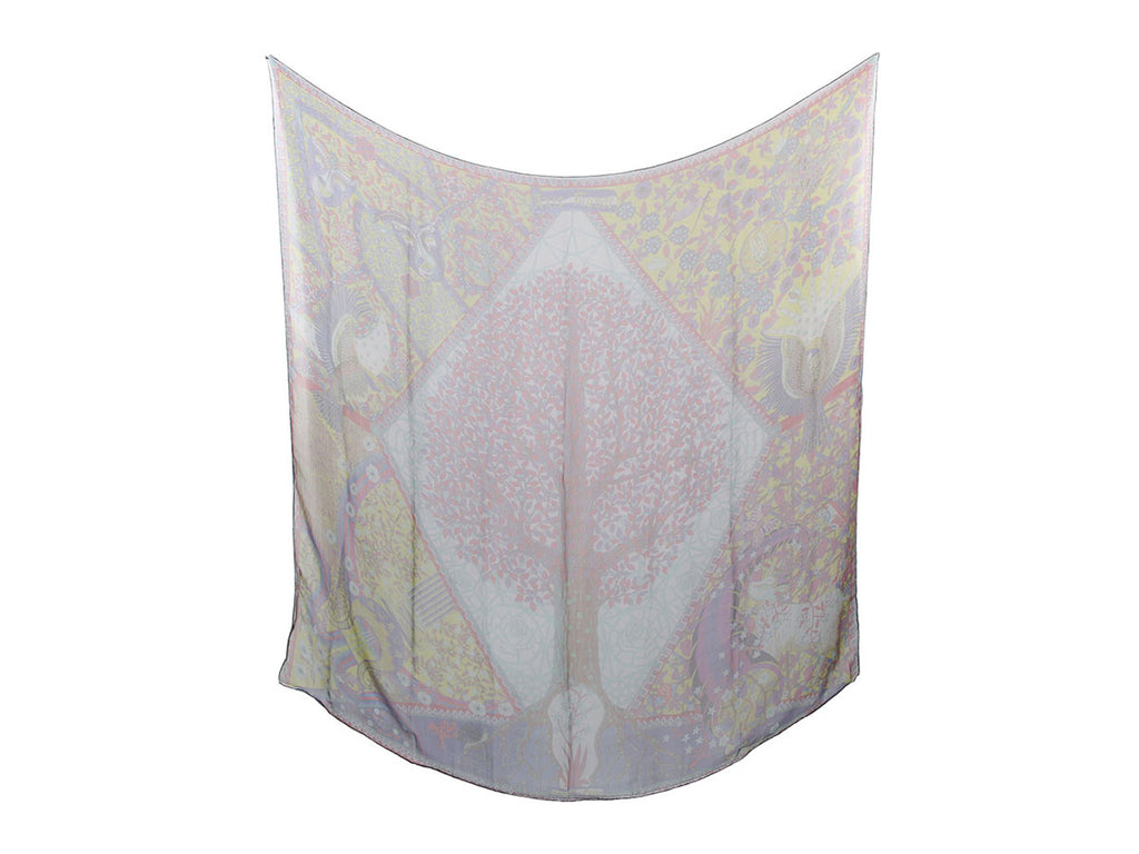 Hermès Axis Mundi Mousseline Shawl 140cm