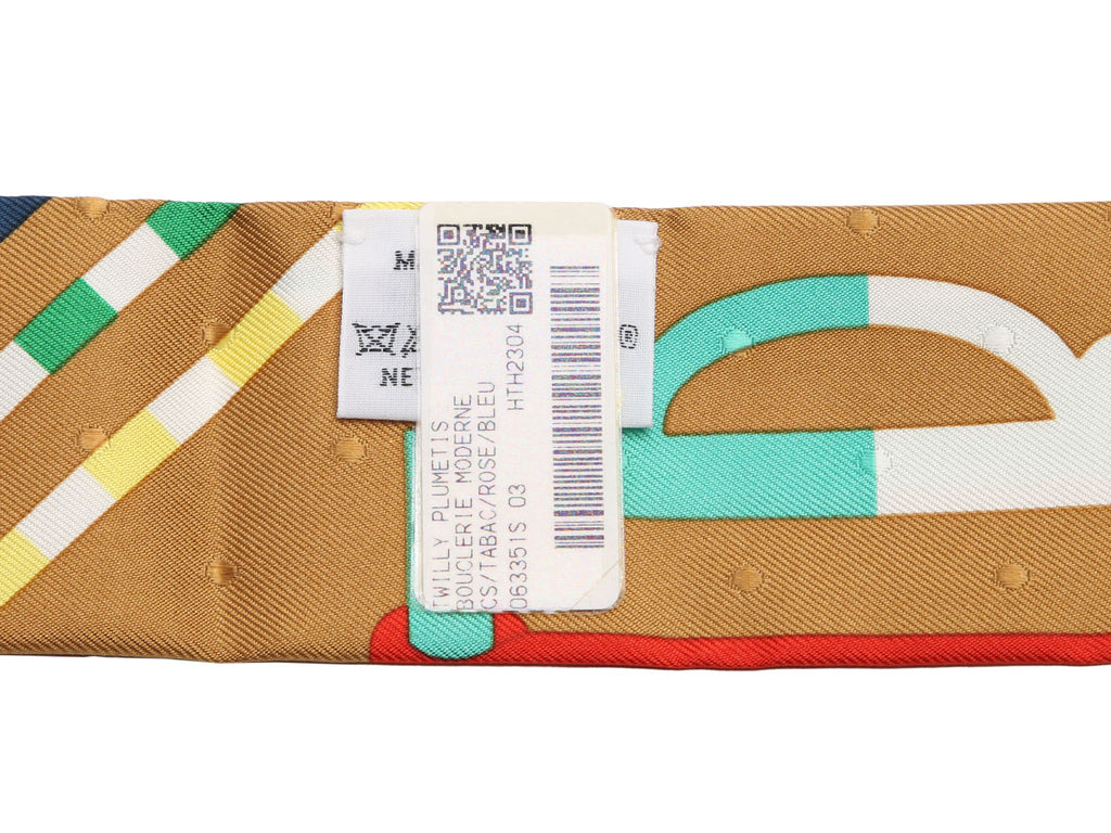 Hermès Limited Edition Bouclerie Moderne Plumetis Silk Twilly