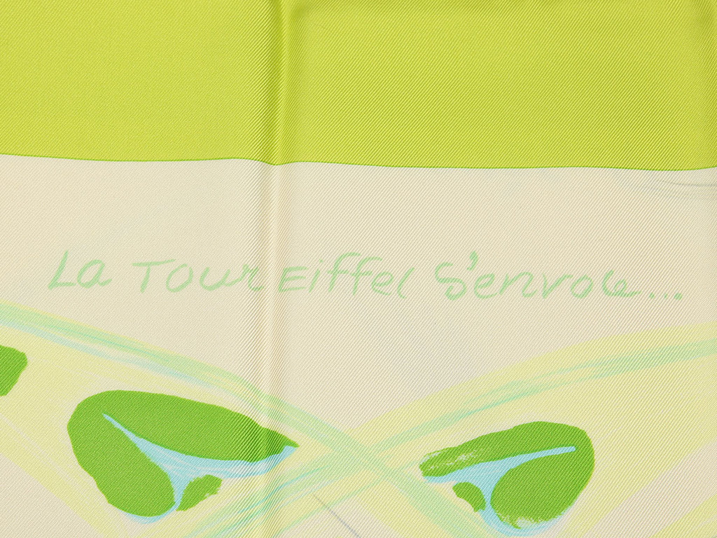 Hermès La Tour Eiffel S'envole Silk Scarf 90cm