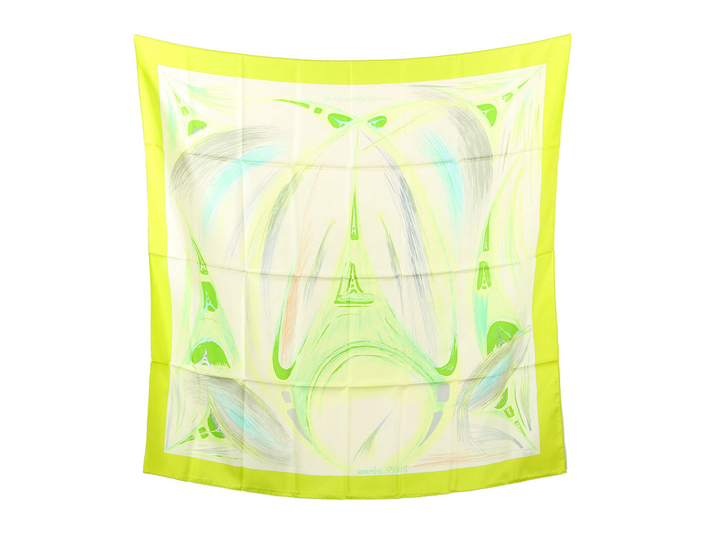 Hermès La Tour Eiffel S'envole Silk Scarf 90cm