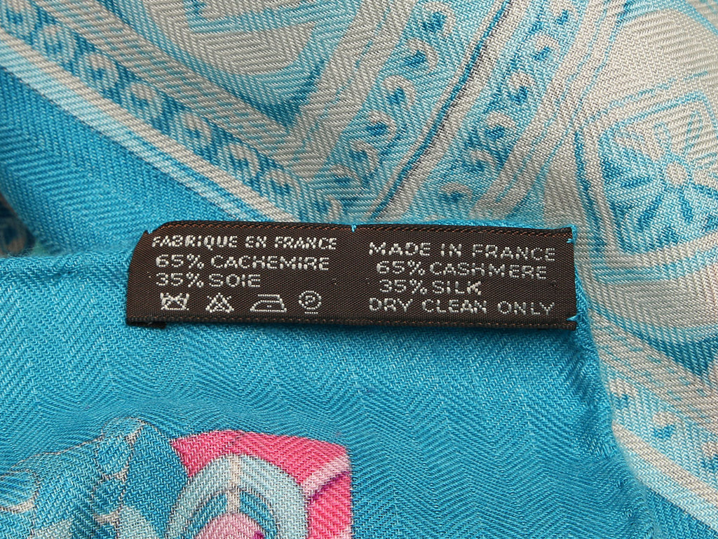 Hermès Ceintures et Liens Cashmere Silk Shawl 140cm