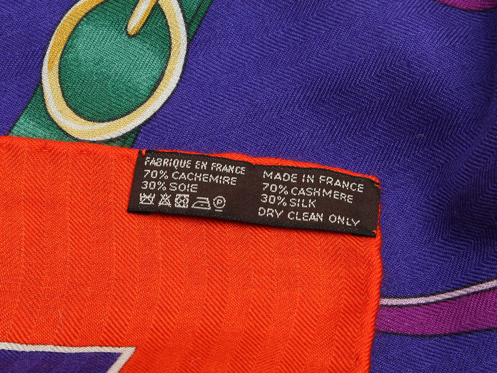 Hermès La Promenade du Matin Cashmere Silk Shawl 140cm