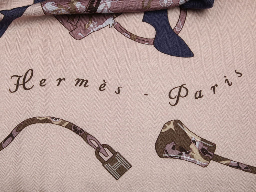 Hermès Kelly en Calèche Cashmere Silk Shawl 140cm