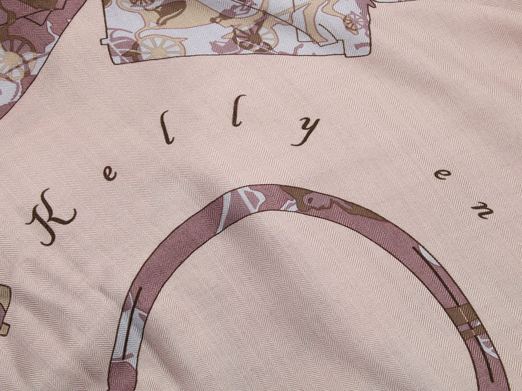 Hermès Kelly en Calèche Cashmere Silk Shawl 140cm