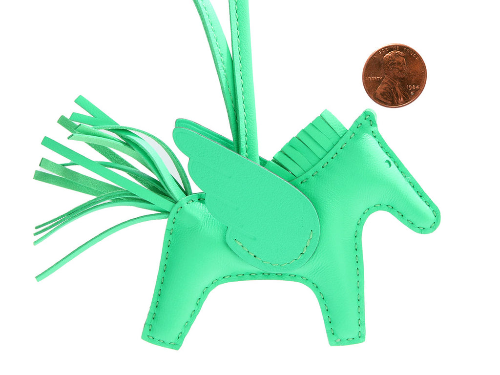 Hermès Vert Comics Lambskin Pégase Rodeo PM