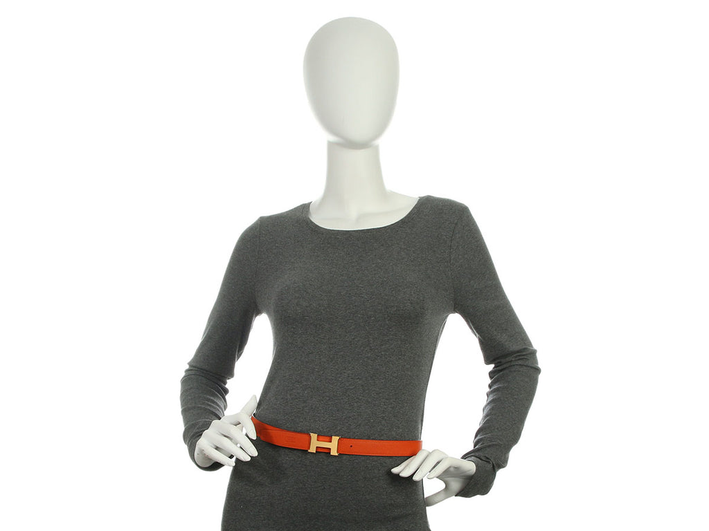 Hermès Orange and Craie Reversible Belt Kit 24mm