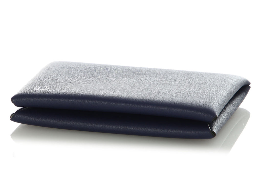 Hermès SO Bleu Encre and Bleu Jean Swift Calvi Verso Card Holder