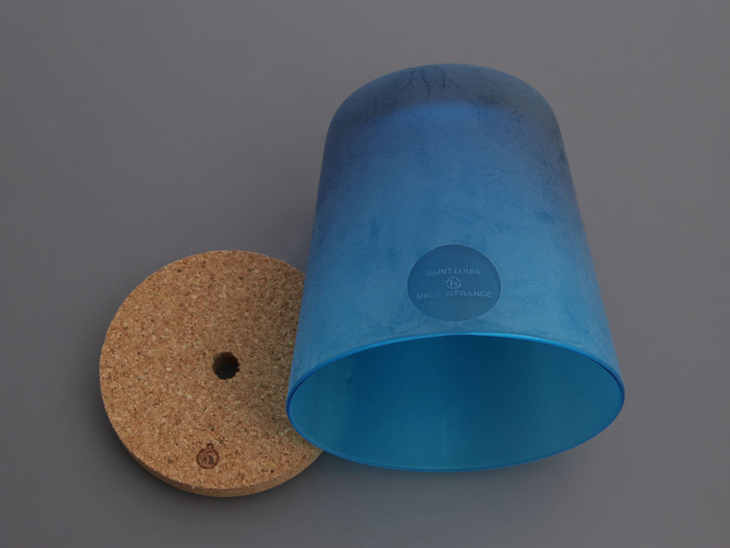 Hermès Blue Glass Petit H Flower Holder