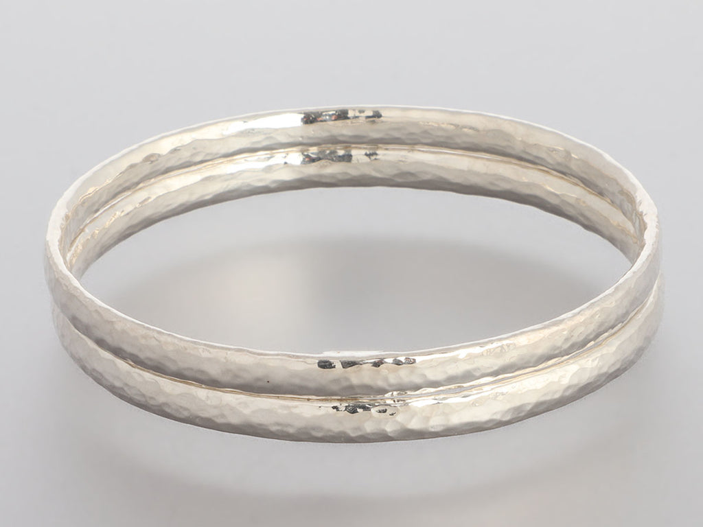 Ippolita Medium Sterling Silver Hammered Bangle Set