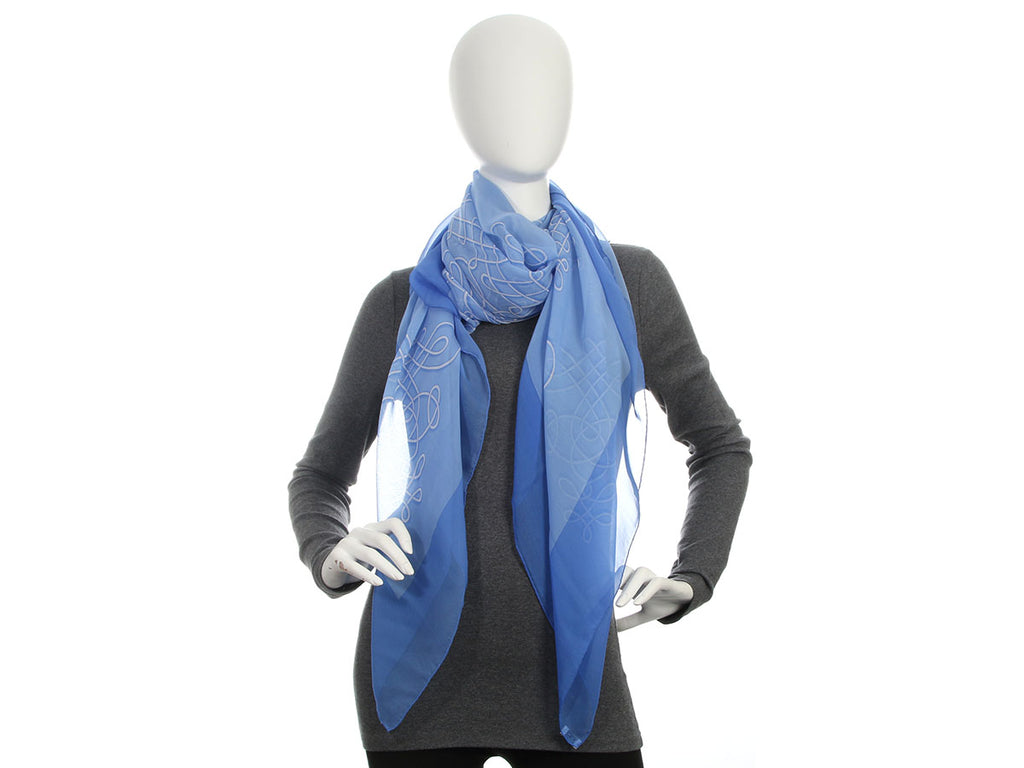 Hermès Vinci Silk Mousseline Shawl 140cm