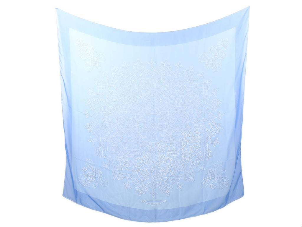 Hermès Vinci Silk Mousseline Shawl 140cm