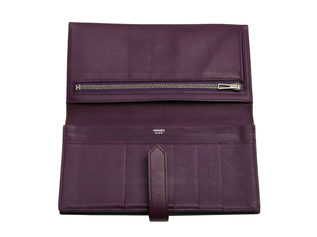Hermès Raisin Swift Bearn Soufflet Long Wallet