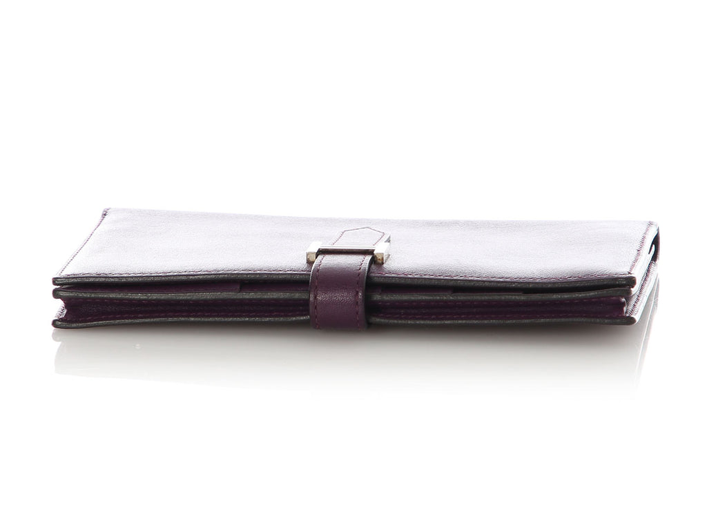 Hermès Raisin Swift Bearn Soufflet Long Wallet