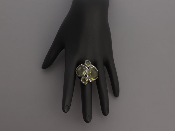 Ippolita Sterling Silver Quartz and Diamond Wicked Cluster Ring