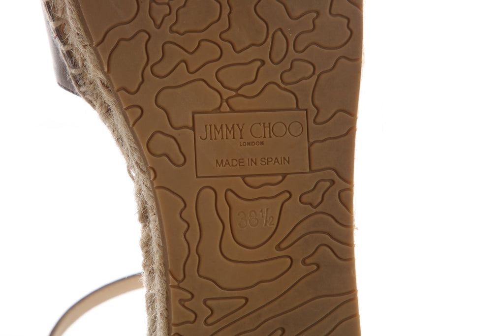 Jimmy Choo Taupe Flower Espadrilles