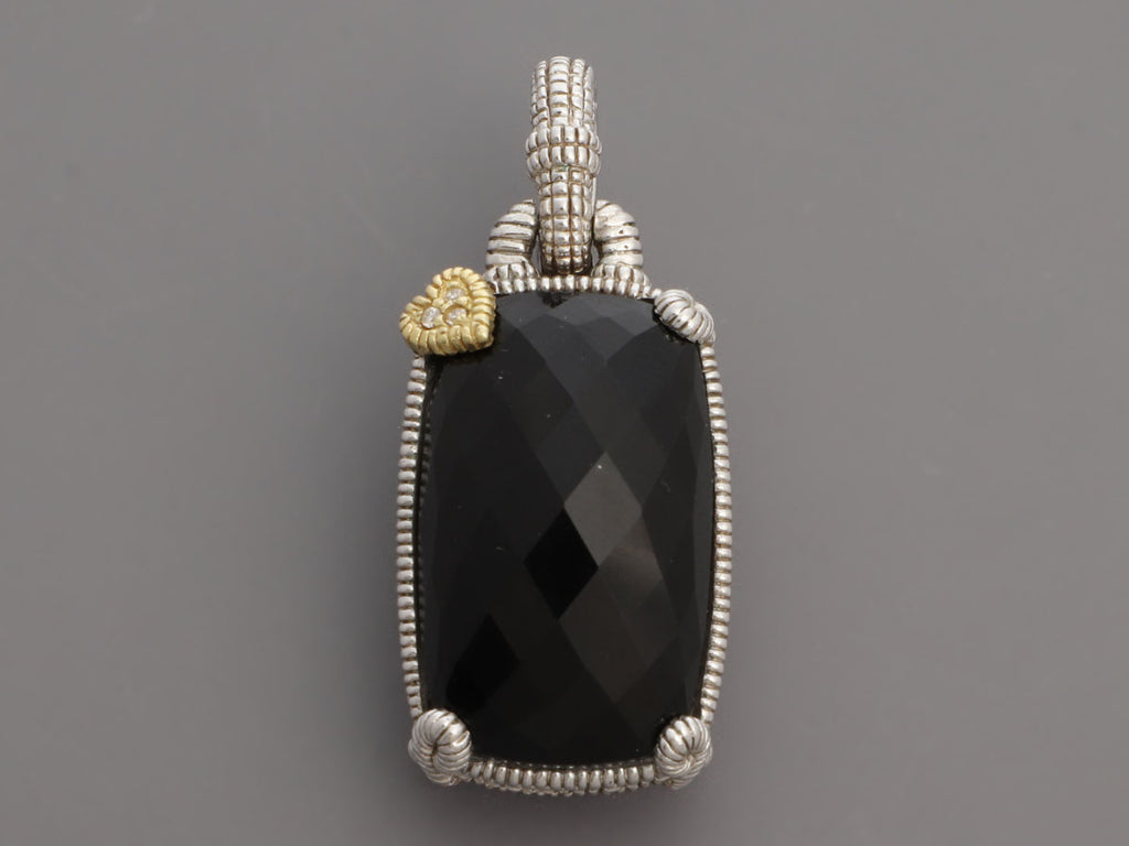 Judith Ripka Two-Tone Onyx and Diamond Enhancer