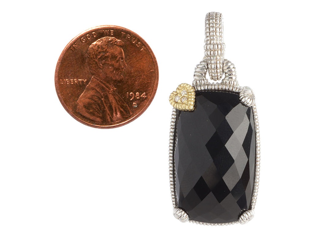 Judith Ripka Two-Tone Onyx and Diamond Enhancer