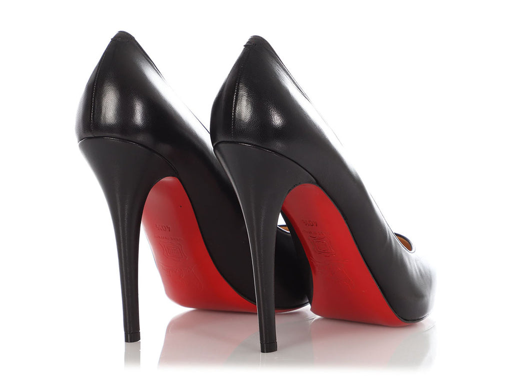 Christian Louboutin Black Leather Pumps