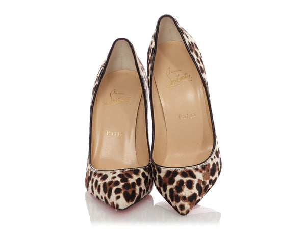 Christian Louboutin Leopard Print Pony Hair Pigalle Follies 100 Pumps