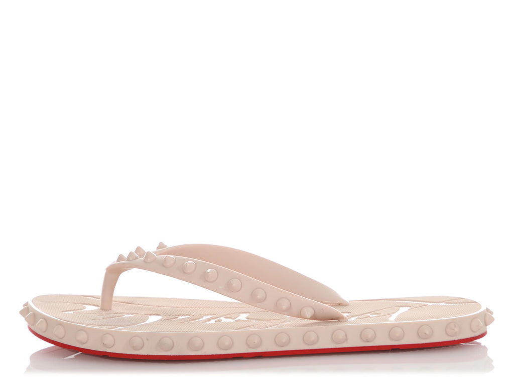 Christian Louboutin Leche Super Loubi Spike Flip Flops