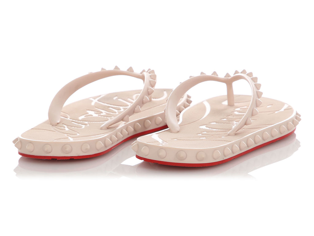 Christian Louboutin Leche Super Loubi Spike Flip Flops