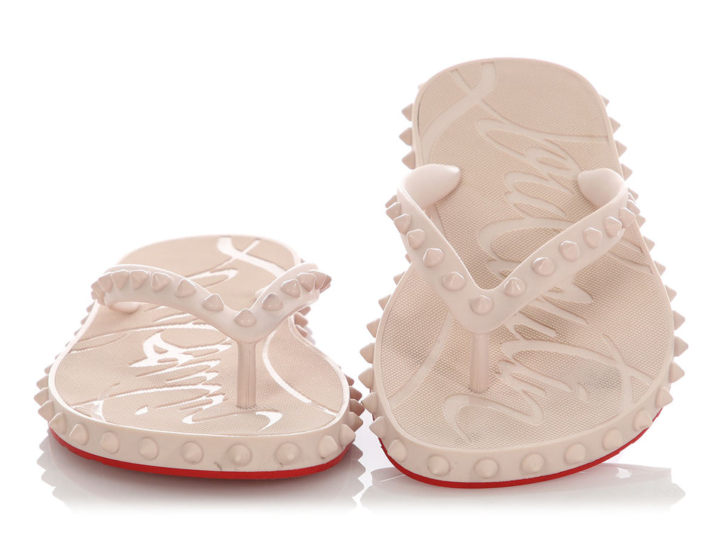 Christian Louboutin Leche Super Loubi Spike Flip Flops