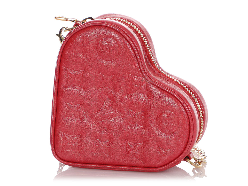 Louis Vuitton Red Fall In Love Heart On a Chain Bag