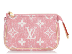 Louis Vuitton Pink Denim Micro Pochette SOLD OUT! BNIB! Fast Ship