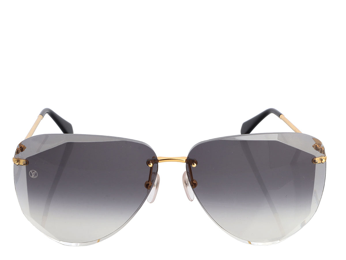 Louis Vuitton The LV Pilot Sunglasses Gradiant Brown Monogram Metal. Size U