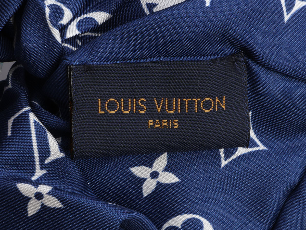 Louis Vuitton Neon and Black Silk Scrunchy