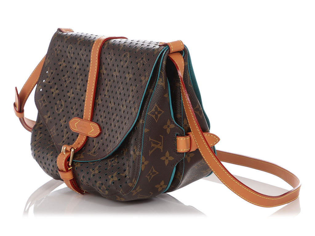 Louis Vuitton Limited Edition Green Monogram Flore Perforated