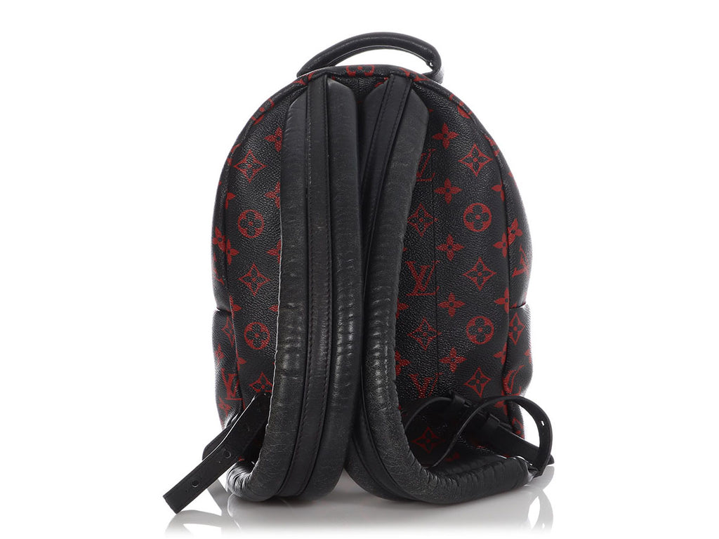 louis vuitton backpack palm springs monogram infrarouge pm black red - Mini - Black/Red SHW - Pre Loved Fair Condition LOUIS VUITTON Monogram Infrarouge Palm