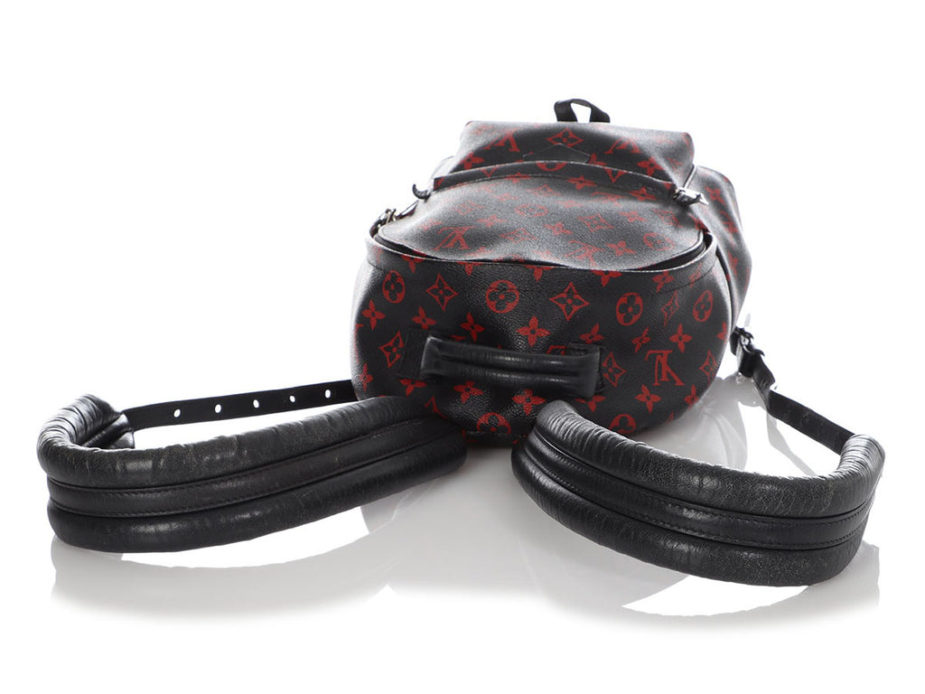 infrarouge louis vuitton backpack Monogram Palm Springs Mini a flat leather top handle Infrarouge Black And Red Louis