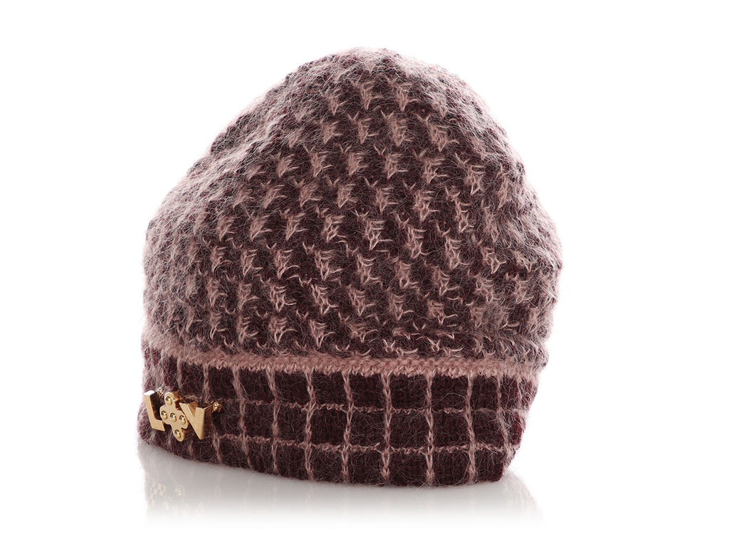 Louis Vuitton Mauve and Purple Mohair Knit Beanie