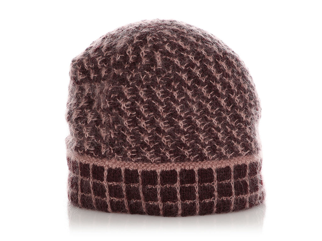 Louis Vuitton Mauve and Purple Mohair Knit Beanie