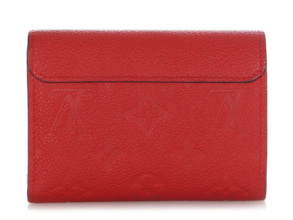 Louis Vuitton Red Leather Empreinte Pont Neuf Wallet